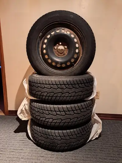 Snow Tires With rims Brand Mirage 225/60 R17 99H (5 Bolt Pattern, 5 x 110) Set of 4 with rims and ba...