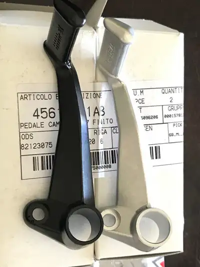 New in box $140. each factory original ducati shifter pedal gear changer foot control black or silve...