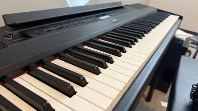 Yamaha P-525 Digital Piano + Heavy Stand + Headphones + Chair, View more