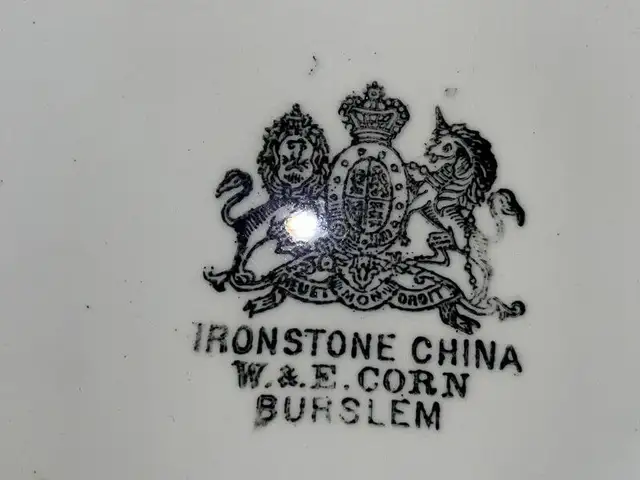 Lot of 16 Antique W and E Corn Burslem White Ironstone Dishes in Arts & Collectibles in Mississauga / Peel Region - Image 8