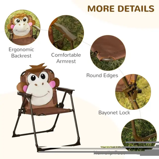 Kids Folding Picnic Table and Chair Set Pattern Outdoor Garden P in Patio & Garden Furniture in Markham / York Region - Image 8