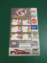 2000-2001 OHL Ottawa 67s magnetic schedule