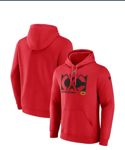 NEW Blackhawks Fanatics Red Fleece Hoodie, View more