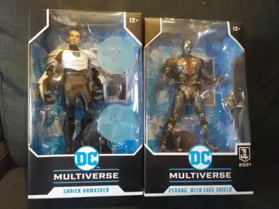 Figurines DC Multiverse Shriek Unmasked Cyborg with Face Shield, View more