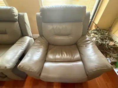 Leather Reclining Sofa Set, View more