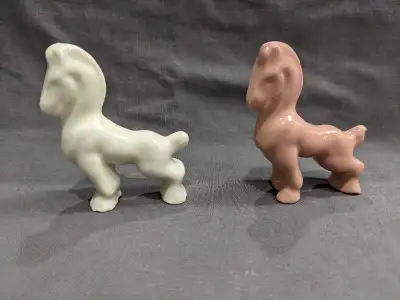 Vintage Miniature Ceramic Glazed Horses, View more