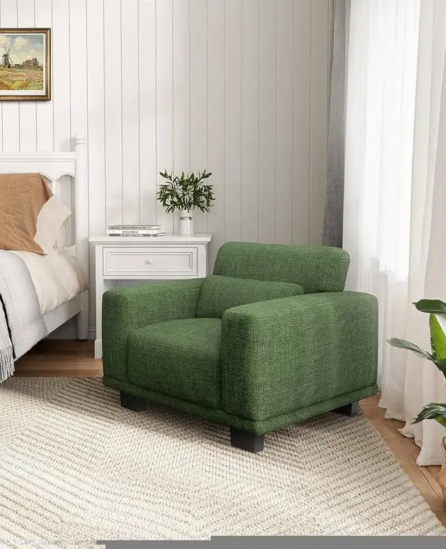 40" Accent Chair, Modern Armchair with Deep Seats, Comfy Upholst in Chairs & Recliners in Markham / York Region - Image 8