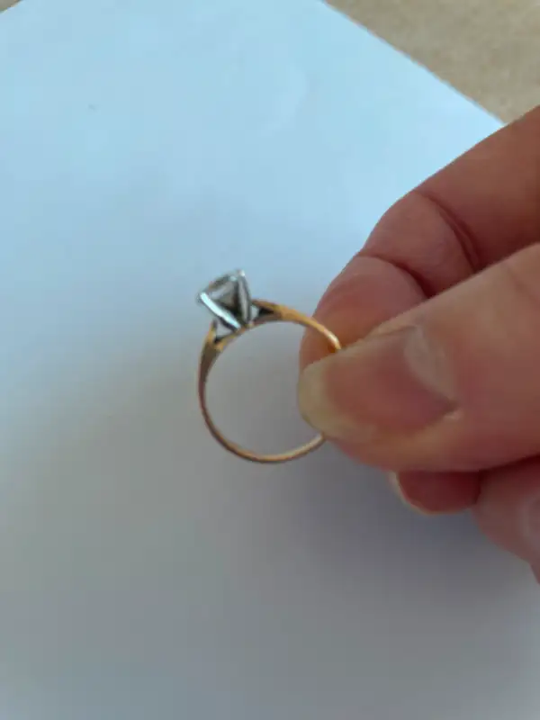 One Carat Moissanite Diamond 10 K Gold Ring62863272563587122
