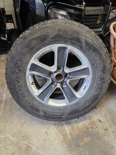 5x127 bolt pattern. Decent tread left.