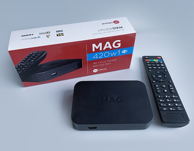 Used mint condition 4K MAG 420W1  IPTV set top Box for sale. in Cell Phone Accessories in Oshawa / Durham Region - Image 3