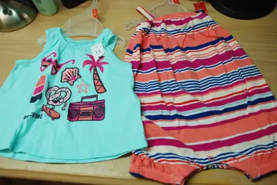 BABY GIRL 3-6mo New dress, romper, $3 each, View more