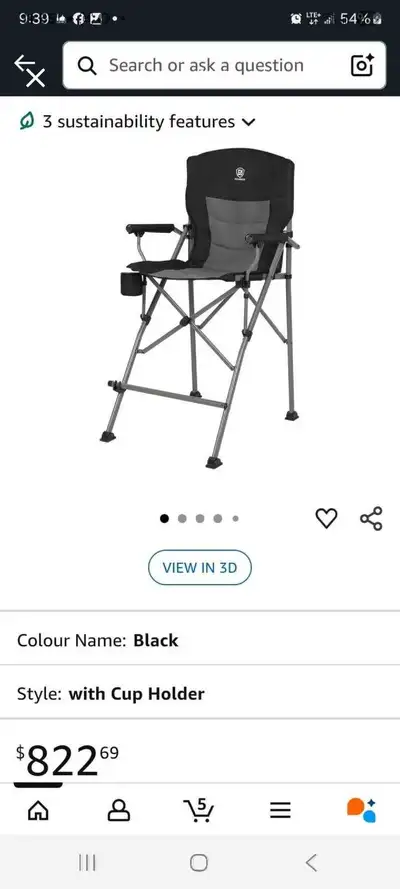 KingCamp Tall Chair, View more