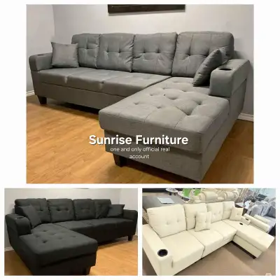 Grey Sectional Sofa 4 Seater Sectional Couch, View more