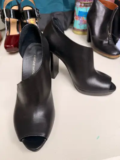 Costume National Black Peep-Toe Heels, View more