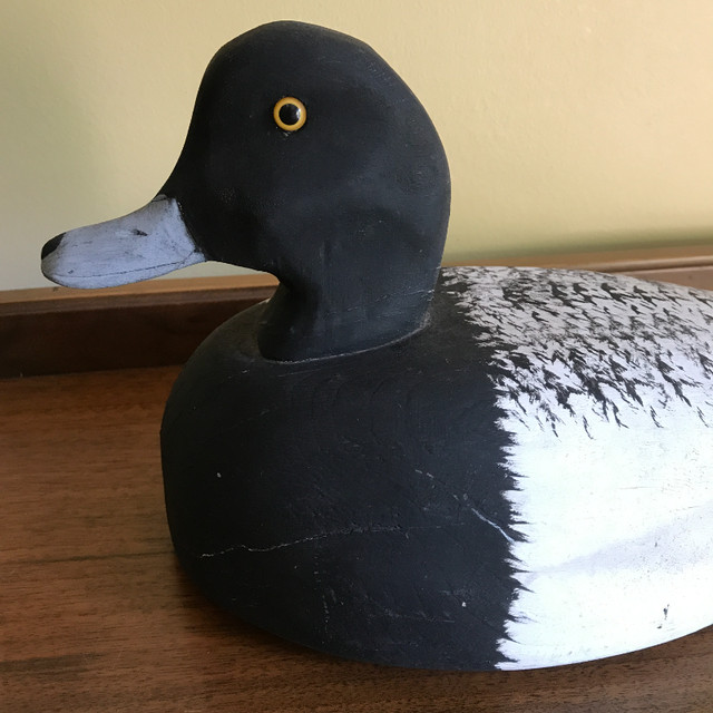 Old Wooden Hunting Blue Bill Duck Decoy in Arts & Collectibles in Ottawa - Image 4