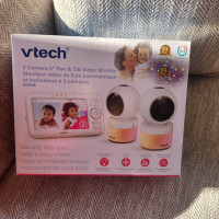 VTech 2 Camera 5” Video Baby Monitor with Pan & Tilt Camera, Nig