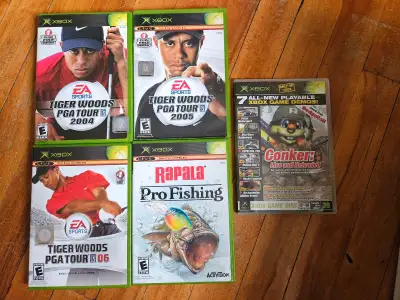 Xbox Games Bundle (Tiger Woods/ Rapala Pro Fishing), View more