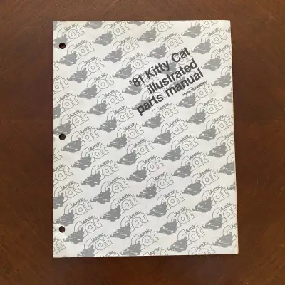 This is an OEM illustrated parts manual for the 1981 Arctic Cat “Kitty Cat” snowmobile. It contains...