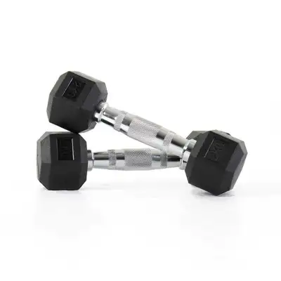 Premium Rubber Hex Dumbbell 2.5-25KG, View more