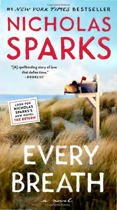 Nicholas Sparks - Every Breath paperback in Fiction in City of Halifax