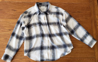 Womens Size Small Flannel Long Sleeved Button Down Shirt