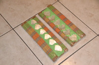 6 BAMBOO PLACEMATS WITH 6 OYSTER COASTERS AND 6 NAPKINS