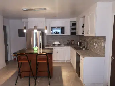 Private room with private bathroom for rent. 2 bedroom Main floor apartment in a triplex. Sharing ap...