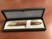 Brand new hand made wood ball point click pen