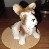 Occupied Japan Porcelain Terrier Dog Figurine