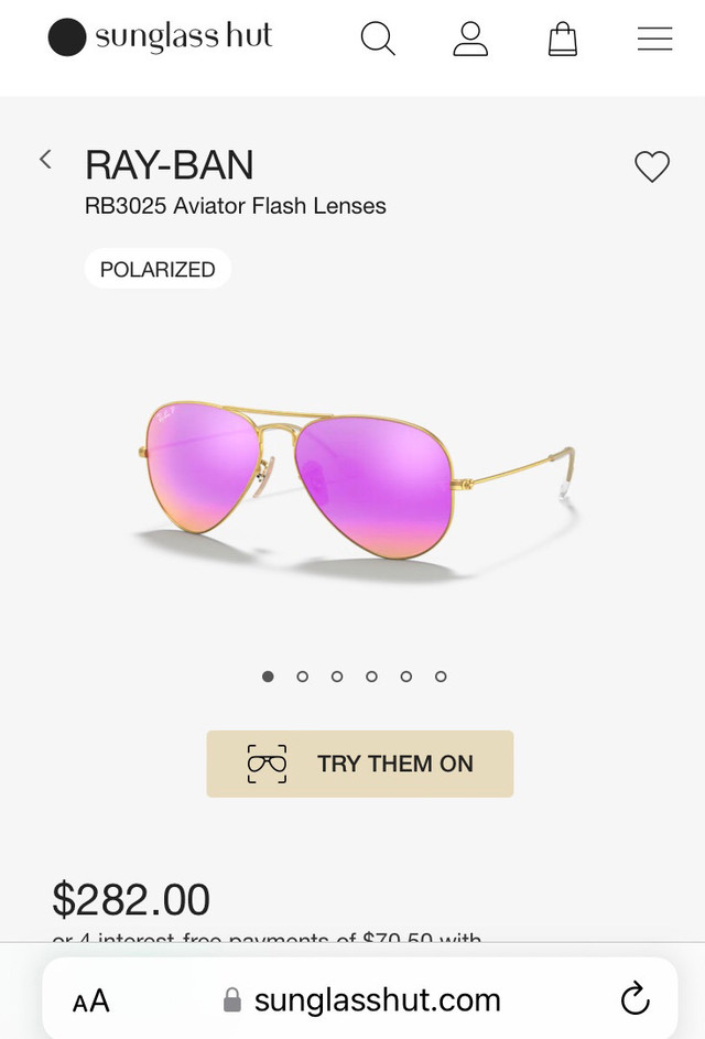 Ray-Ban Flash Aviators Pink in Women's - Other in Markham / York Region - Image 3