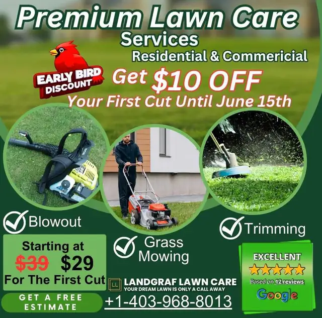 $10 OFF Your First Cut!  Expert Lawn Care & Maintenance628632343744011219