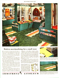 1953 large (10 x 13 ¼) magazine ad for Armstrong Flooring