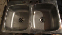 Stainless dual sink