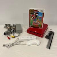 NINTENDO WII 25TH ANNIVERSARY RED CONSOLE COMPLETE BUNDLED SET