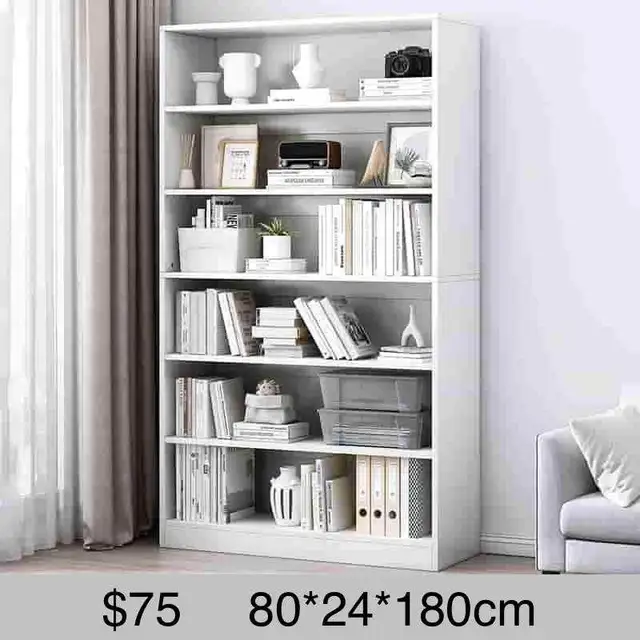 white 6-tier standard bookcase in Bookcases & Shelving Units in Mississauga / Peel Region - Image 2
