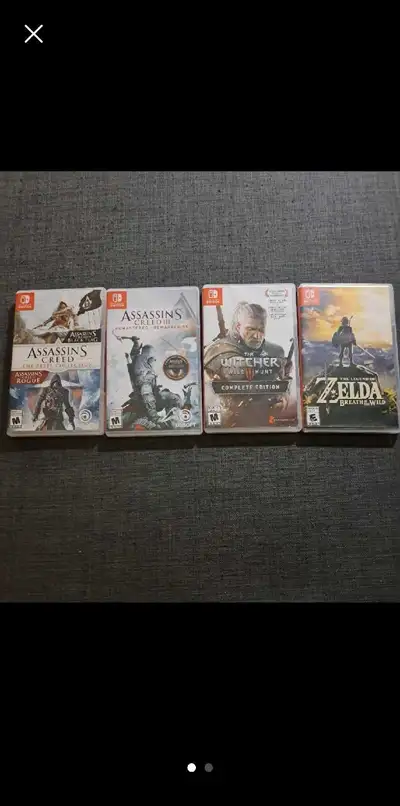 Selling 4 Nintendo Switch games! The Legend of Zelda: Breath of the Wild - SOLD The Witcher 3: Wild...