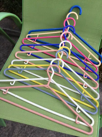 Coloured Plastic Clothes Hangers - Pack Of 10, View more