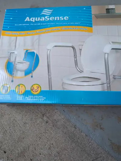 New in store, regularly $70 New in box, unused toilet safety rails