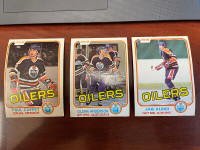 NHL Hockey cards - Paul Coffey, Glenn Anderson  and Jari Kurri