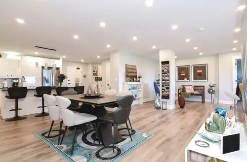 Luxury Apartment in Bedford. Open-concept layout, elegant kitchen with fine intricate molding detail...