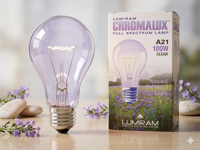 Ampoule Chromalux® Plein Spectre 100W  Lumière Naturelle Sommeil, View more