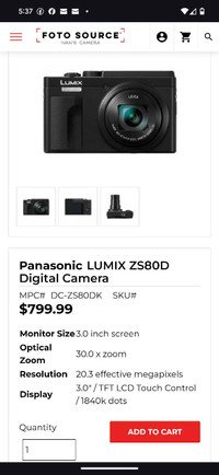 4k Lumix 30× optical zoom digital camera