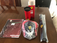 Ferrari, flag, cap, thermal mug, umbrella 