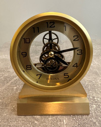 Brand New Bulova Golden Eye Tabletop Clock For Sale