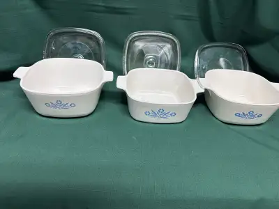 New condition Corning Ware Cornflower Casserole Dishes, View more