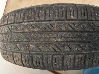 Have four 215/60/16 in excellent shape aluminum rims and tires asking 500 obo came off a 2017 Ford f...