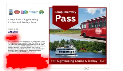 Kingston Ontario Trolly Ride and Cruise for 2, View more