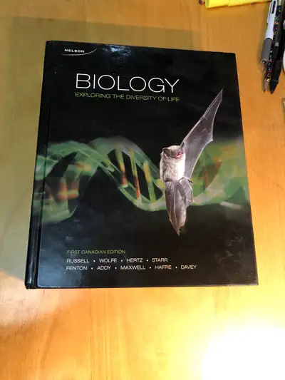 This is the Nelson textbook Biology: Exploring the Diversity of Life, First Canadian Edition, by Rus...