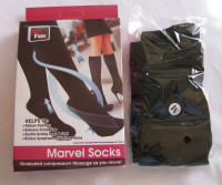 Total Vision Marvel Compression Socks Ladies S/M NIP Black