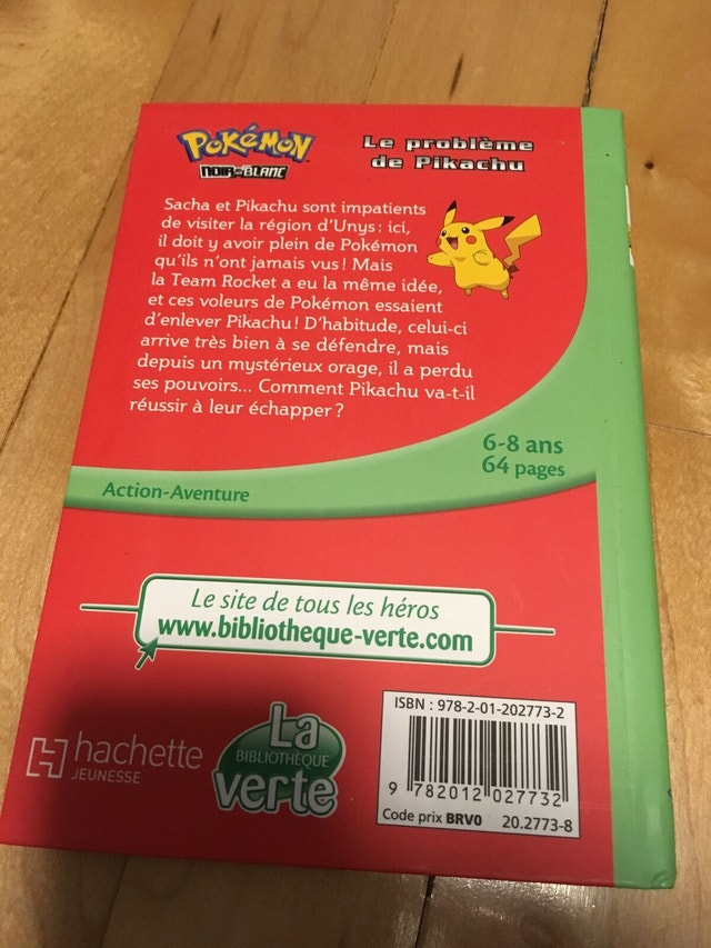 La bibliothèque verte Pokémon le problème de Pikachu Livres jeunesse et ados Longueuil